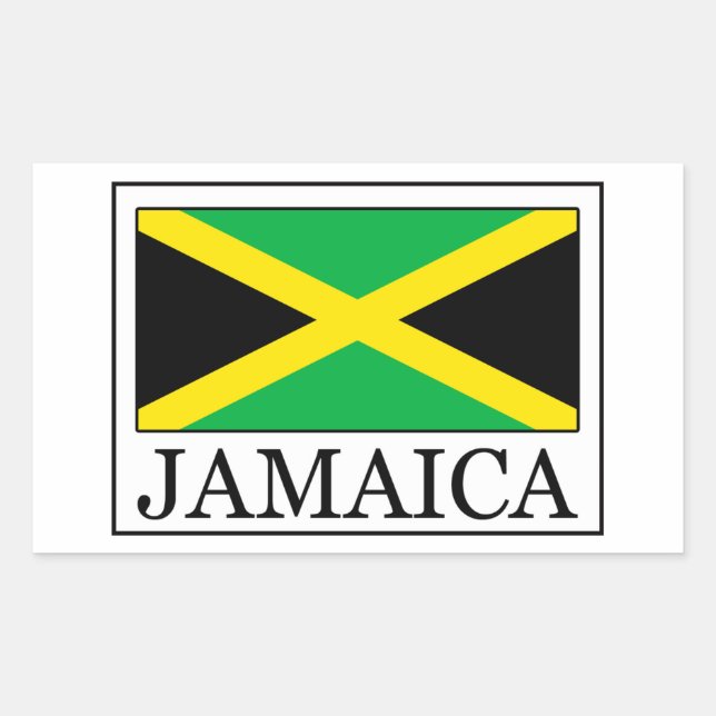 Retangular adesivo da Jamaica (Frente)