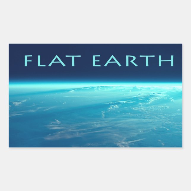 Retangular Adesivo da Terra Plana (Frente)