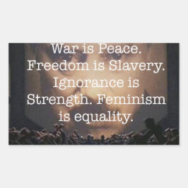 Retangular adesivo de 1984