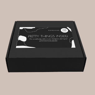 Retangular Adesivo de Abstrato Black & White Business Packker