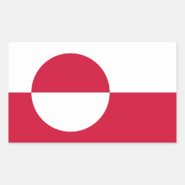 Retangular Adesivo de bandeira da Gronelândia
