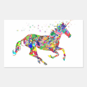 Retangular Adesivo de Cavalo Anime: Adesivo de Cavalo Colorid