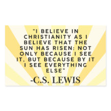 adesivo de citação de C.S. Lewis - Cristianismo