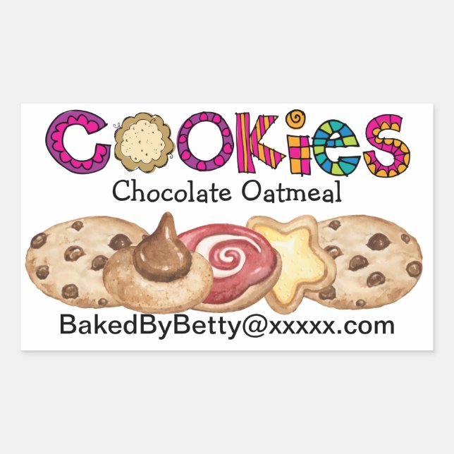 Retangular Adesivo de Comida de cozinha - SRF (Frente)