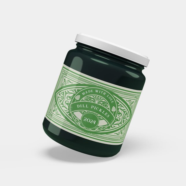 Retangular Adesivo de Conserva de Geléia Vintage Retro (Criador carregado)