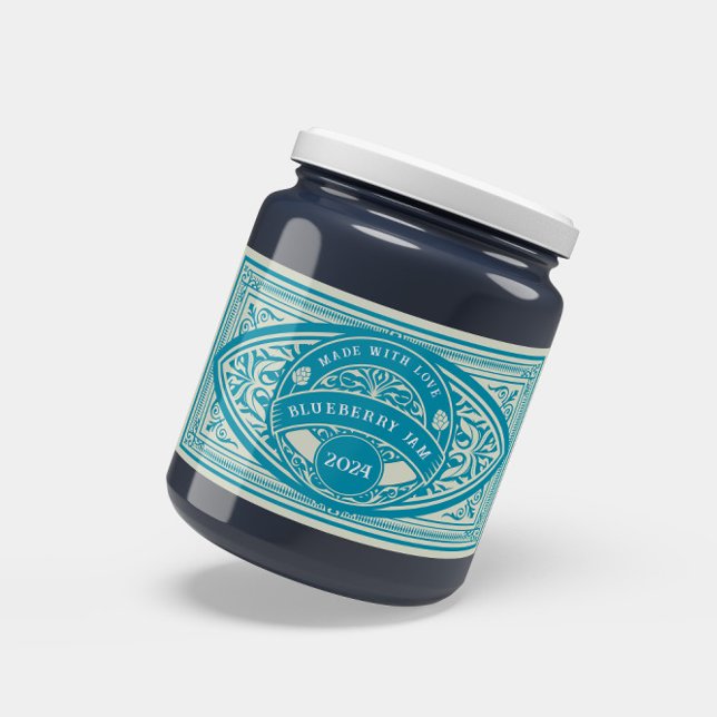 Retangular Adesivo de Conserva Vintage Retro Jam Label (Criador carregado)