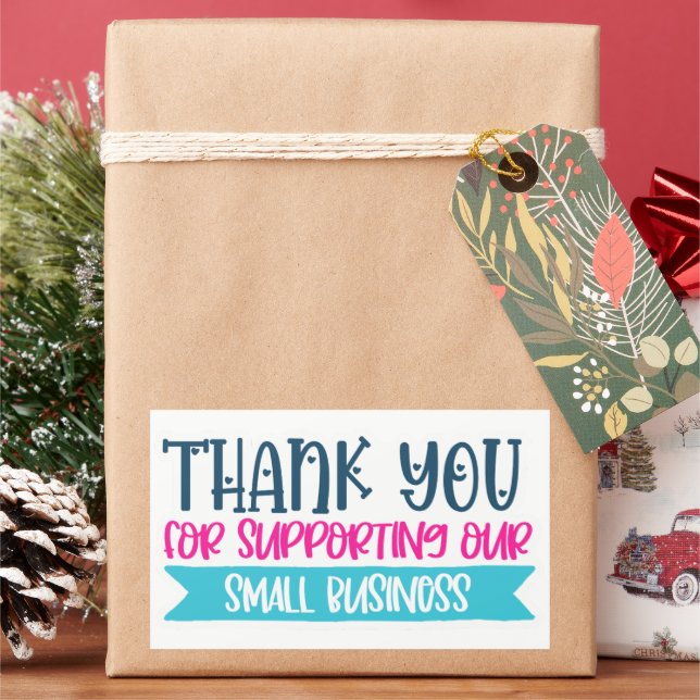 Retangular Adesivo de cotação de pequenas empresas (Feriado)