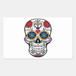 Retangular Adesivo de crânio