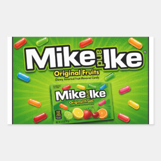 Retangular Adesivo de Doces Mike & Ike