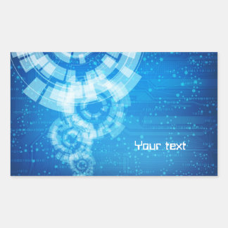 Retangular adesivo de estilo técnico