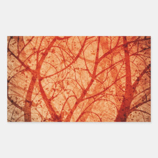 Retangular adesivo de floresta gelada