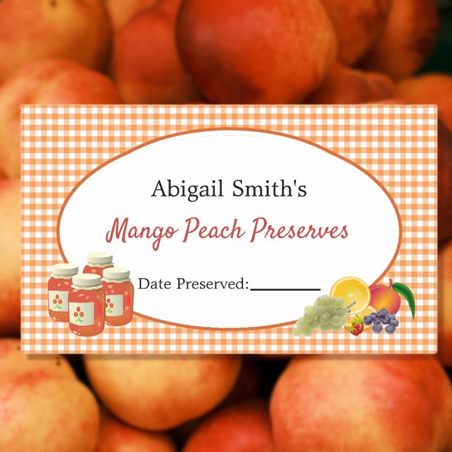 Retangular Adesivo de Frutas para Pote de Conserva Multiuso (Criador carregado)