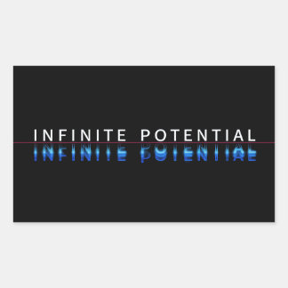 Retangular Adesivo de Glitch de Potencial Infinito