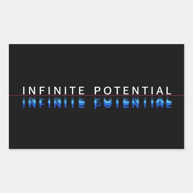 Retangular Adesivo de Glitch de Potencial Infinito (Frente)