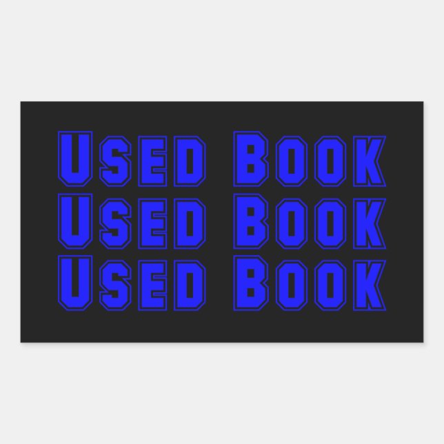 Retangular Adesivo de livro usado (Frente)
