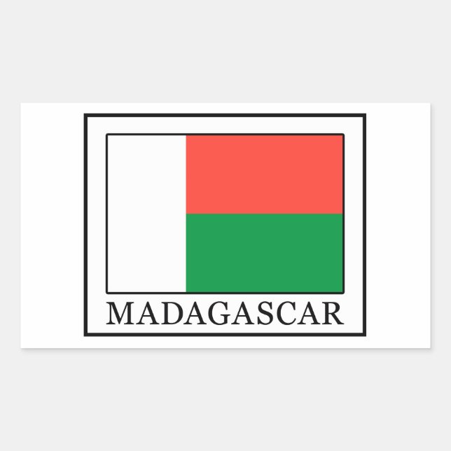 Retangular adesivo de Madagascar (Frente)