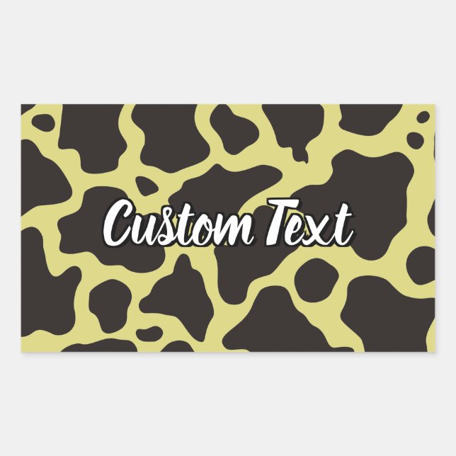 Retangular Adesivo de padrão de vaca (Frente)