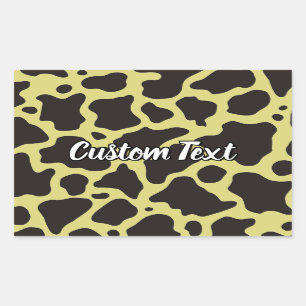 Retangular Adesivo de padrão de vaca