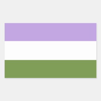 Retangular Adesivo de Retângulo do Pride do Genderqueer