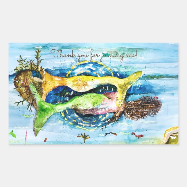Retangular Adesivo de sereia (Frente)