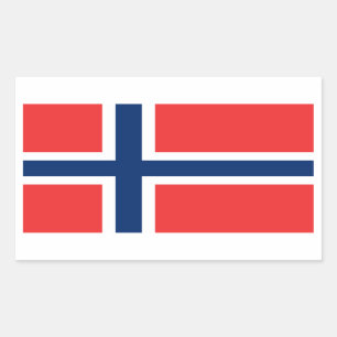 Retangular Adesivo de sinalizador da Noruega