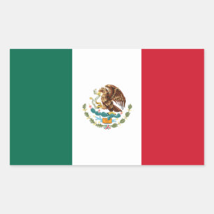 Retangular Adesivo de sinalizador do México