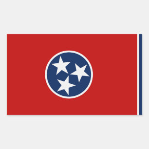 Retangular Adesivo de Sinalizador do Tennessee