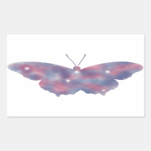 Retangular Adesivo de Starscape da Borboleta Leve