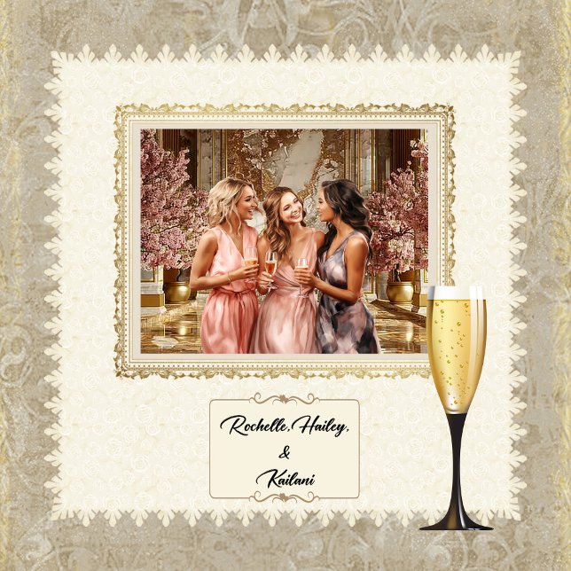 Retangular Adesivo de taça de champanhe (Criador carregado)