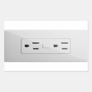 Retangular Adesivo de Tomada Elétrica de Brincadeira Engraçad