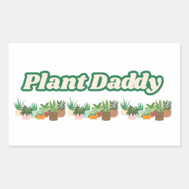 Retangular Adesivo de Vinil Plant Daddy