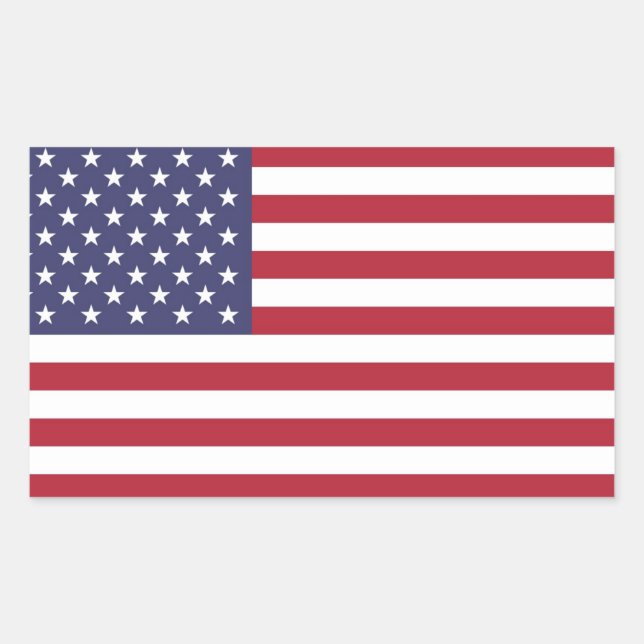 Retangular Adesivo decal de bandeira dos Estados Unidos da Am (Frente)