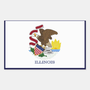 Retangular Adesivo do Estado de Illinois