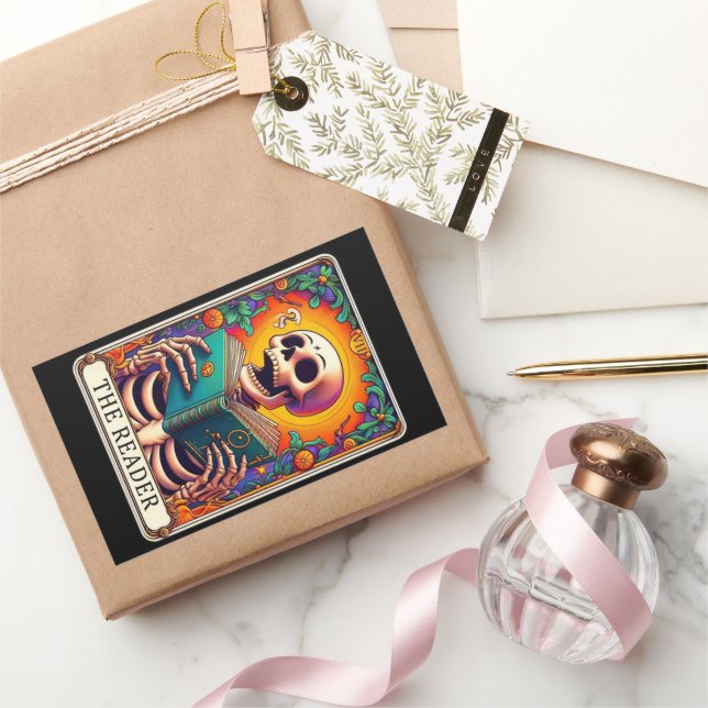 Retangular Adesivo do leitor de tarot (Presentear)