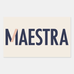 Retangular Adesivo do logotipo da Maestra