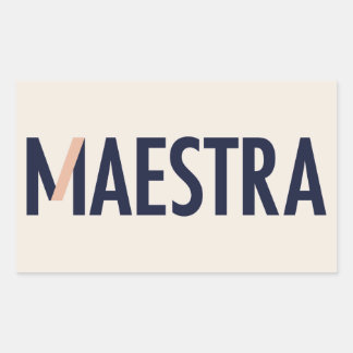 Retangular Adesivo do logotipo da Maestra