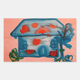 Retangular adesivo do retângulo doméstico