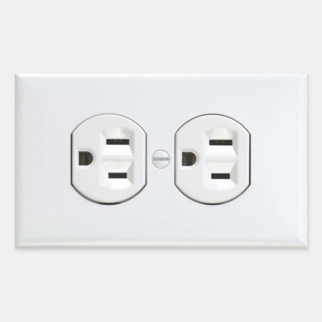 Retangular Adesivo elétrico de saída (Frente)