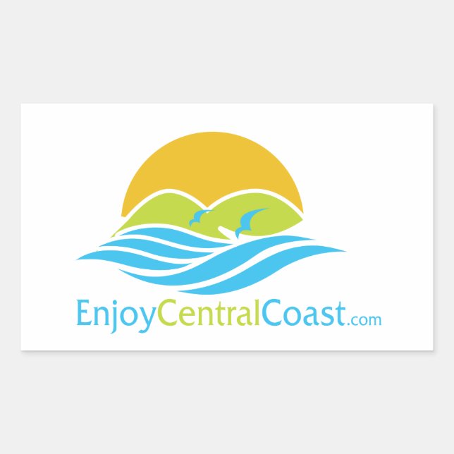 Retangular adesivo EnjoyCentralCoast.com (Frente)
