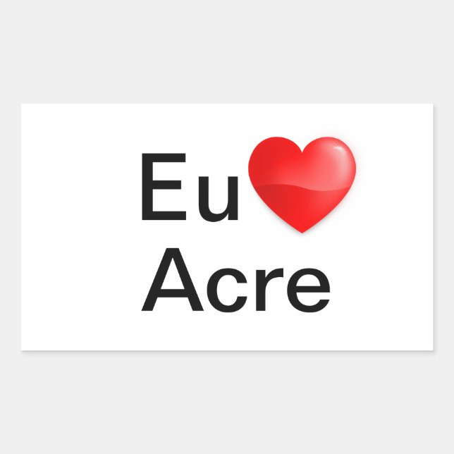Retangular Adesivo eu amo Acre (Frente)
