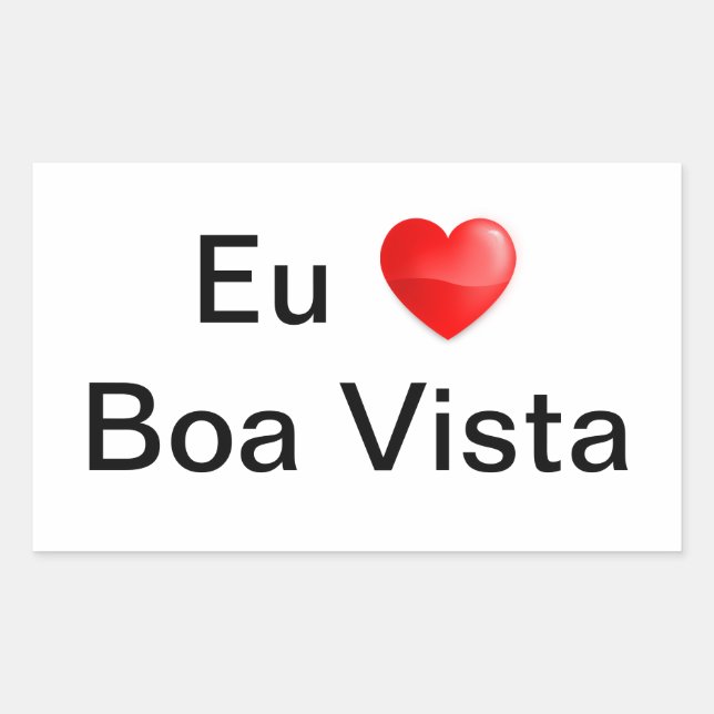 Retangular Adesivo eu amo Boa Vista (Frente)
