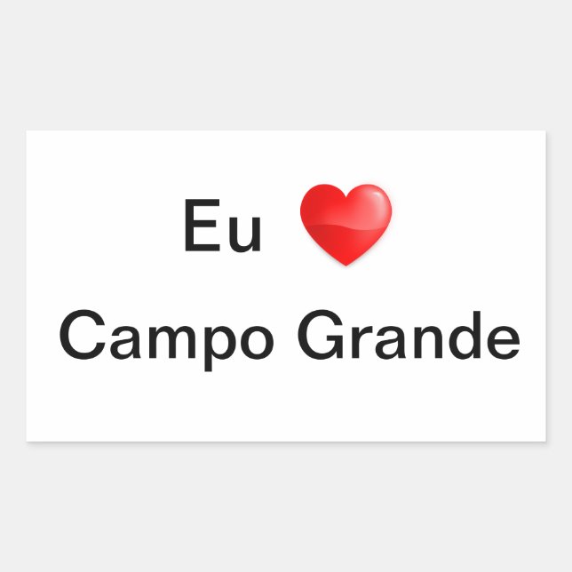 Retangular Adesivo eu amo Campo Grande (Frente)