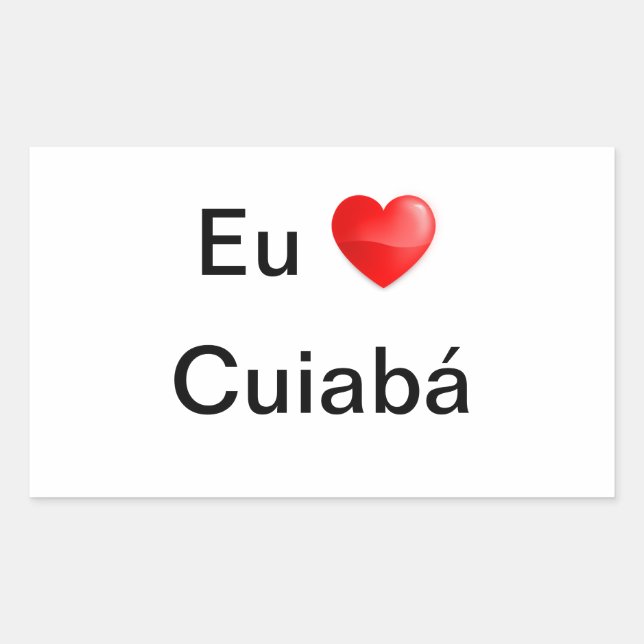 Retangular Adesivo eu amo Cuiabá (Frente)