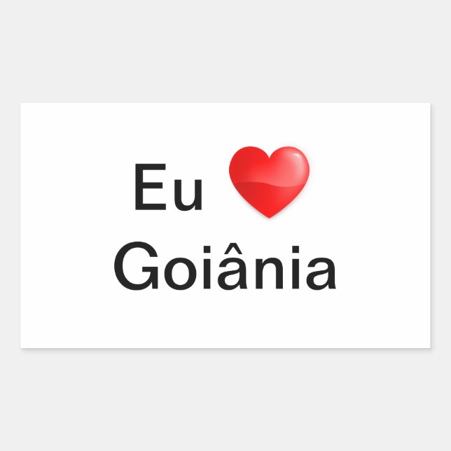 Retangular Adesivo eu amo Goiânia (Frente)
