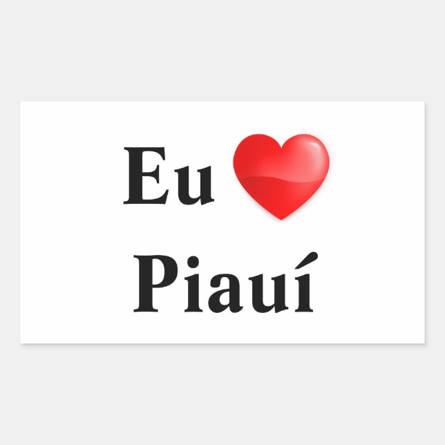 Retangular Adesivo eu amo Piauí (Frente)