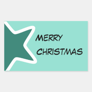 Retangular Adesivo Feliz Natal