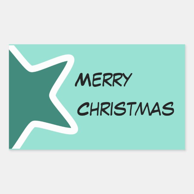 Retangular Adesivo Feliz Natal (Frente)