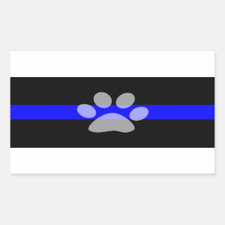 Retangular Adesivo fino de linha azul (conjunto de 4) - K9