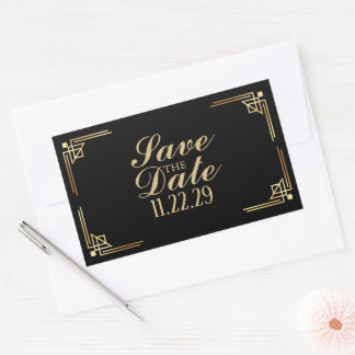 Retangular Adesivo Grande de Envio de Data Personalizado dos