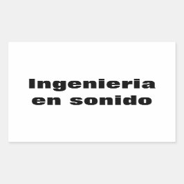Retangular Adesivo ingenieria en sonido